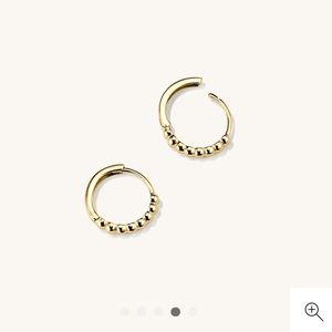 Mejuri Beaded Huggie Hoops